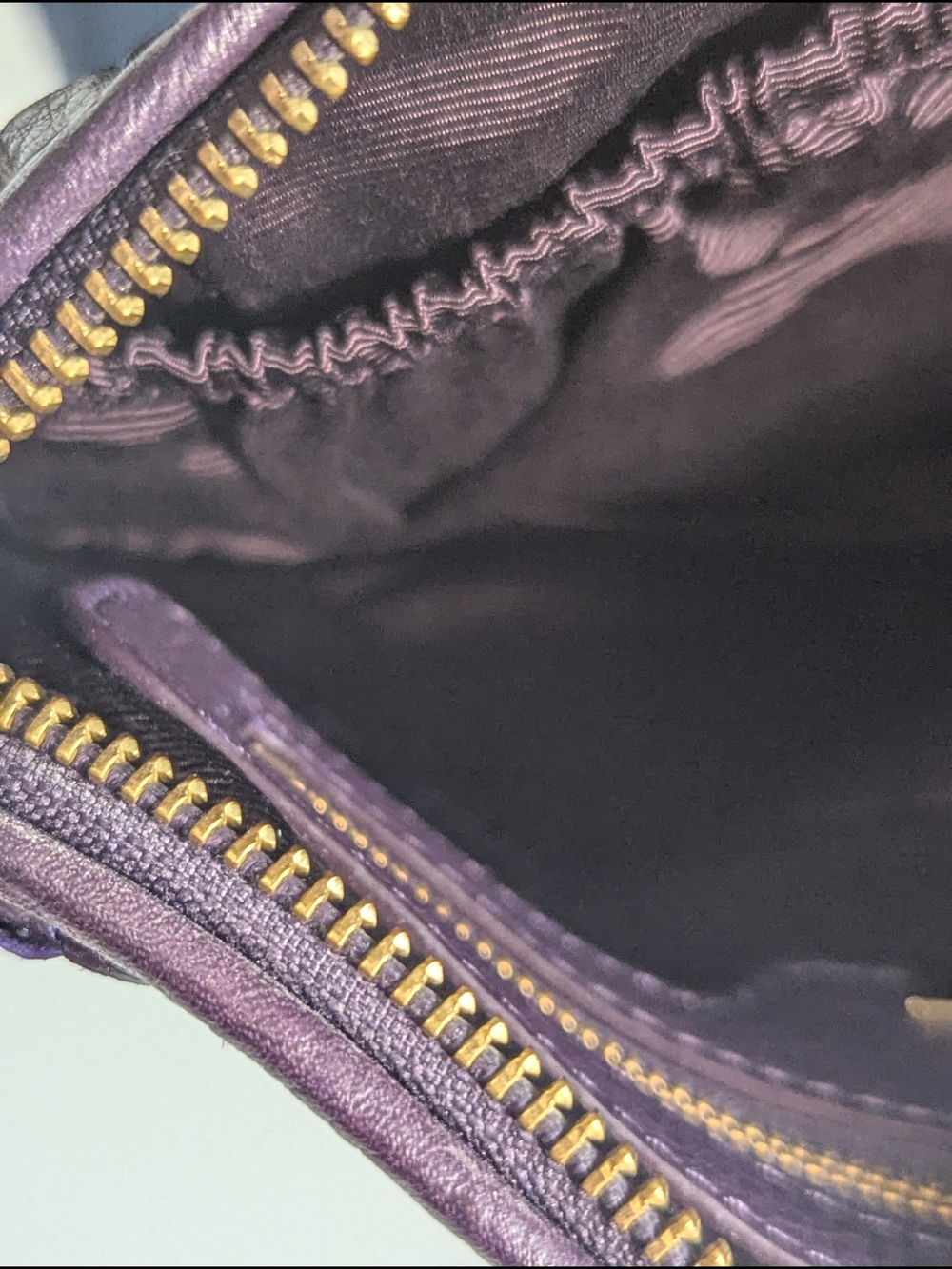 Elliott Lucca NWT 100% Cow Leather Woven Purple Shoulder Bag - Picture 15 of 16